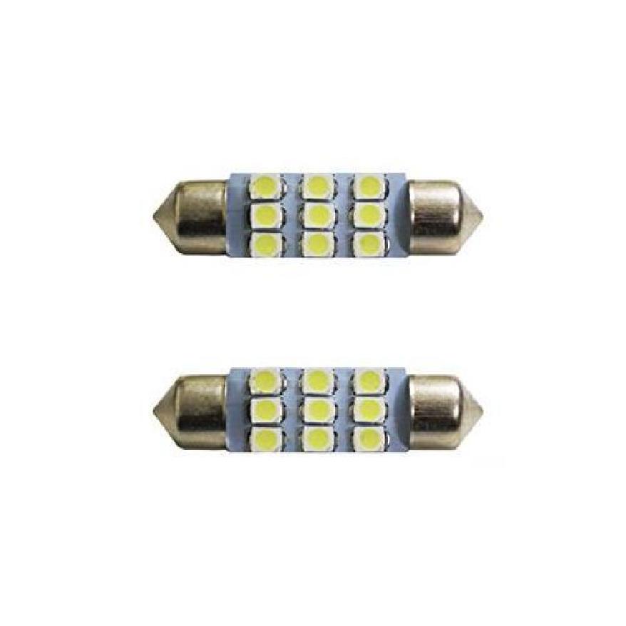 Xenon White 9-SMD 1.50" 36mm 6411 6418 LED Bulbs For Car Interior Map Dome Light