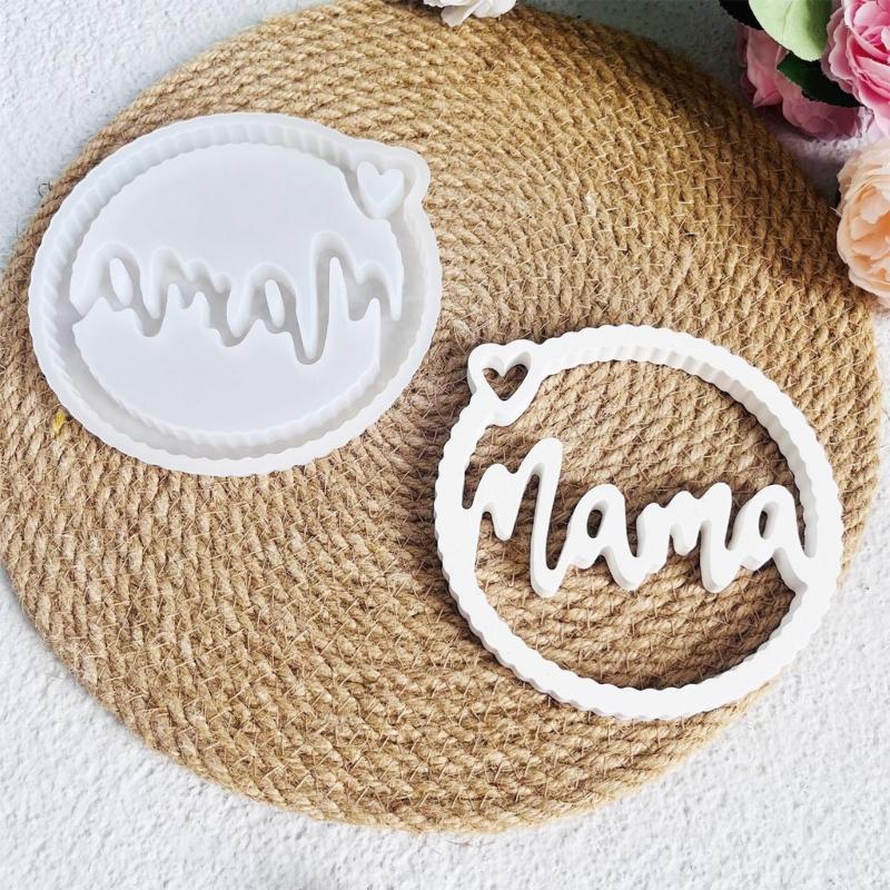 MAM Lettering Silicone Pendant Molds for Candle Soap Hanging Ornament Epoxy Resin Silicone Molds Gypsum Silicone Molds