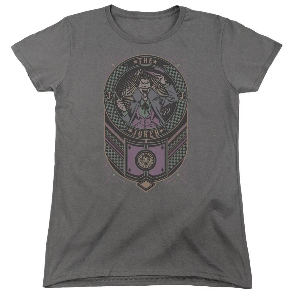 Batman  Joker Checkered Sign  Women s T-Shirt XL