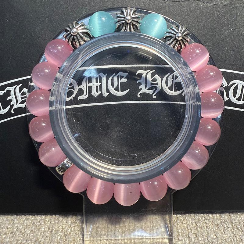 

Браслет-крест из розового хрусталя Chrome Hearts и аксессуар для волос для женщин - Универсальная бижутерия Мода Рождественский подарок 18cm