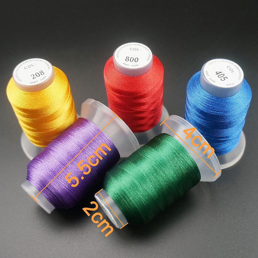 New Brothread 63 Brother Color Polyester Machine Embroidery Thread Set, 500m (550y), #50, Each Spool, Embroidery Thread for Embroidery Machines