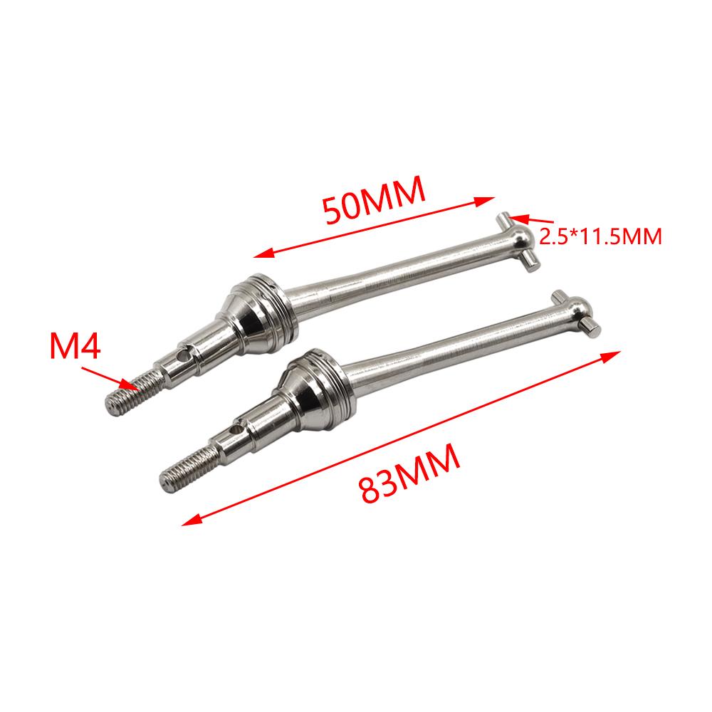 2 Stück Metall F/R CVD Antriebswelle für MJX 1/16 Maßstab 16207 16208 14209 14210 RC Auto LKW Hobby Upgrade Zubehör Teile