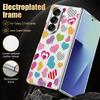 Cute Candy Love Heart Case For Samsung Galaxy Z Fold 8 Ultra 7 6 5 Fold8 Fold7 Fold6 Hybrid 3in1 Leather Skin Plating Folding Phone Cover