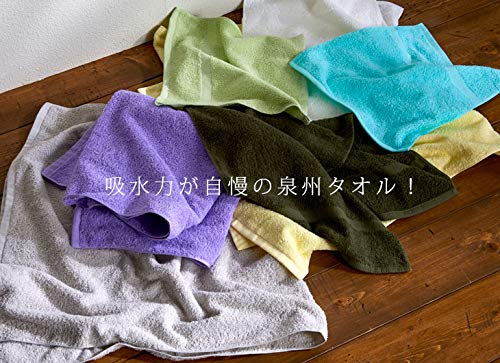 Hotel Hand 5-Piece Set of Japanese-Made Senshu Towels (Approx. 32 X 33 Cm), Light Gray