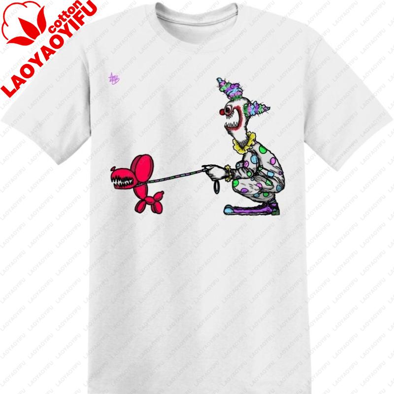 

A Clown and His Dog Graphic TShirt Graphic T Shirts Y2k Top Harajuku Women Clothes High Quality Cotton Breathable Casual Tops S