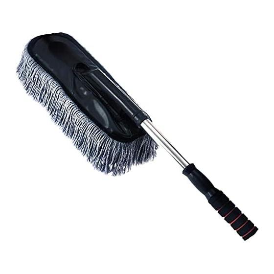 Car Wash Mop, Telescoping Waxing Duster, Dirt Removal, No Scratch, Water Wiping, Anti-Static, Car Cleaning, Car Wash Goods, Gray