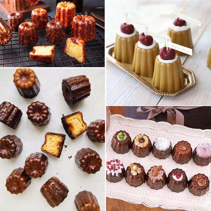 Formă din silicon cu 8/18 cavități Canneles Bordelais Formă pentru tort pentru brioșe Tavă de copt pentru cupcake Desert Patiserie Instrumente pentru decorarea prăjiturii