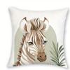 Watercolor Animals in the Mordani Theme Double-sided Printed pillow cover Short plush Suitable living rooms throw cushion cover