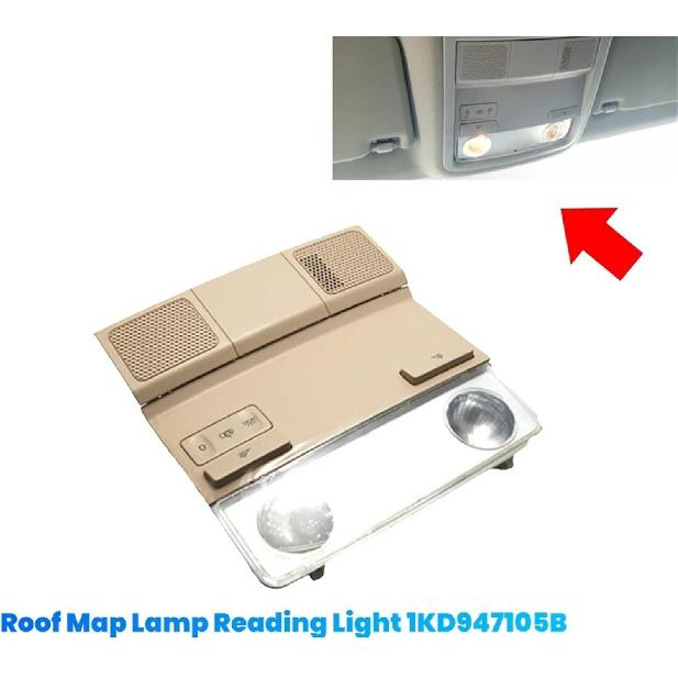 Car Interior Roof Map Lamp Reading Light Compatible for VW Jetta CC 5 Golf MK5 MK6 Passat B6 Compatible for Skoda Octavia Seat Beige 1KD947105B