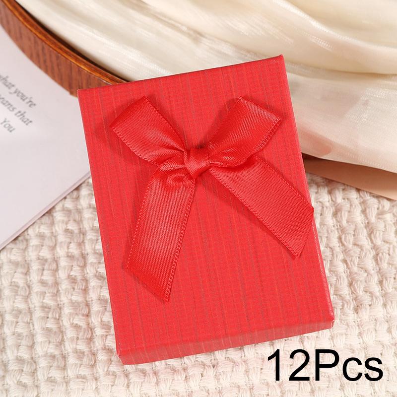 1Pc Cardboard Earring With Sponge Inside Ring Bow Bracelets Gift Box Rectangle Jewelry Set Necklace Packaging Boxes