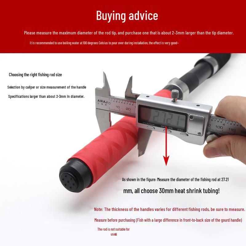 Anti-Slip Heat Shrink Tubing for Insulation & Grip: Fishing Rod Sleeve/Racket Handle 15-50mm