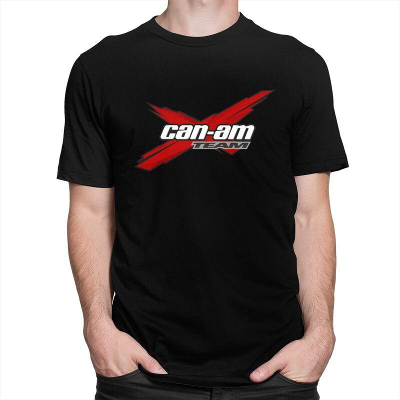 Custom Male CanAm T Shirts Short Sleeve Cotton Tshirt Classic Tshirt Casual BRP Motorcycle Tee Clothing