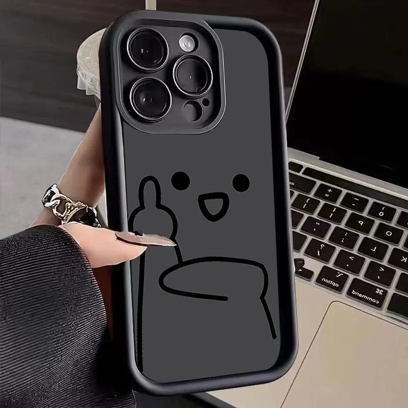 

Мультяшный забавный чехол-стикмен для телефона Xiaomi Redmi Note 14 13 12 11 Pro Plus 5G 12S 11S 10S 10 12C 13C 12 13 14C 4G Мягкий чехол Redmi Note 12 5G