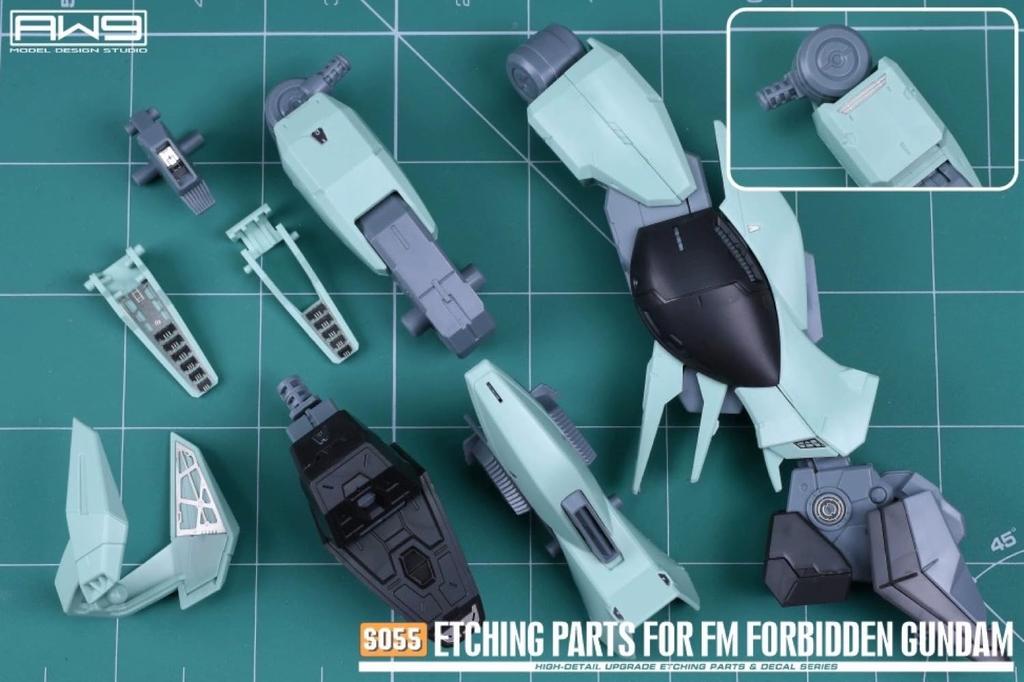 FULL MECHANICS Forbidden Gundam Metal Parts with Decals 1/100 Detail-Up High-Quality Water-Transfer [Used]