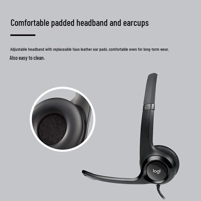Logitech H390 USB Wired Headset with Microphone