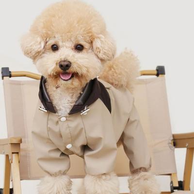 Fashion Reflective Dog Raincoat Breathable High-Visibility Pet Rain Jacket Dustproof Four Legged Assault Suit Outdoor