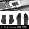 LHD! For Ford Explorer U625 -2024 Carbon Fiber Style Car Door Handle Bowl Cover Trim Decorative Sticker Interior Accessories