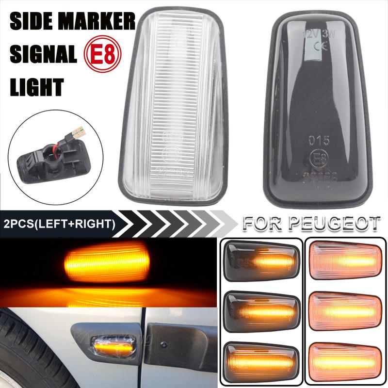Dynamic LED Turn Signal Side Marker Light For Peugeot 306 106 406 806 Expert Partner For Citroen Berlingo Jumpy Saxo Xantia XM