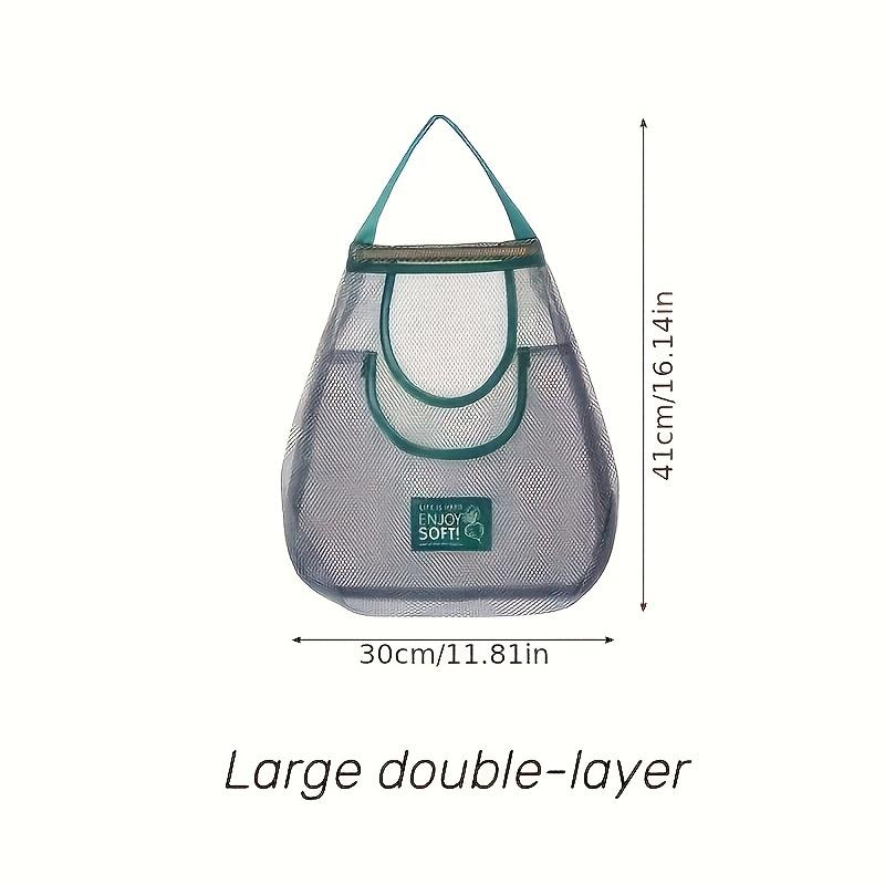 Multi-Pocket Hanging Mesh Storage Bags for Kitchen Versatile Wall Organizer for Fruits, Vegetables, Ginger & Garlic Kitchen Organizers And Storage