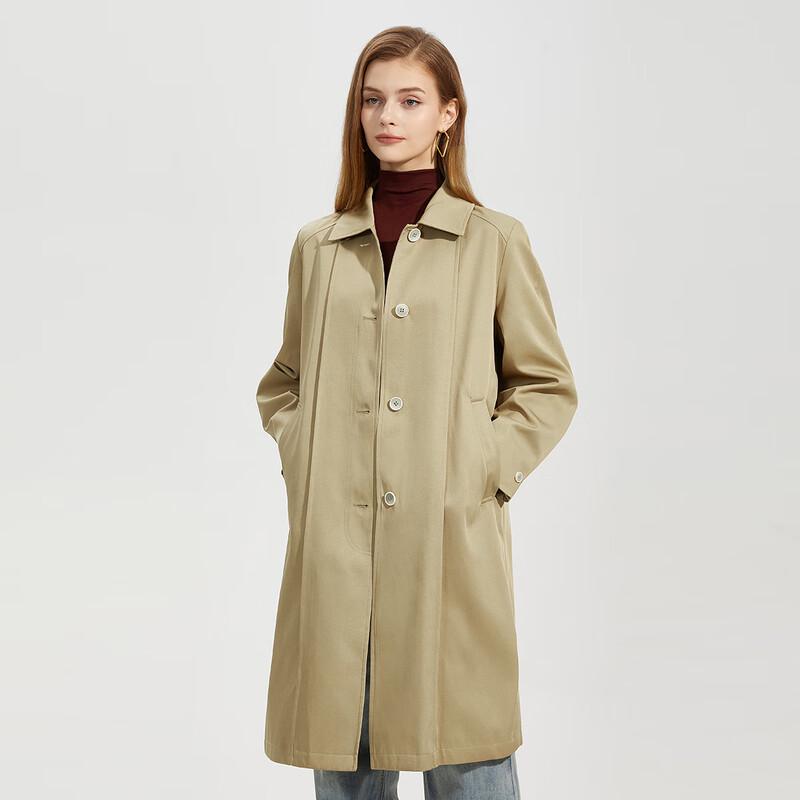 Women's Lapel Mid-Length Trench Coat