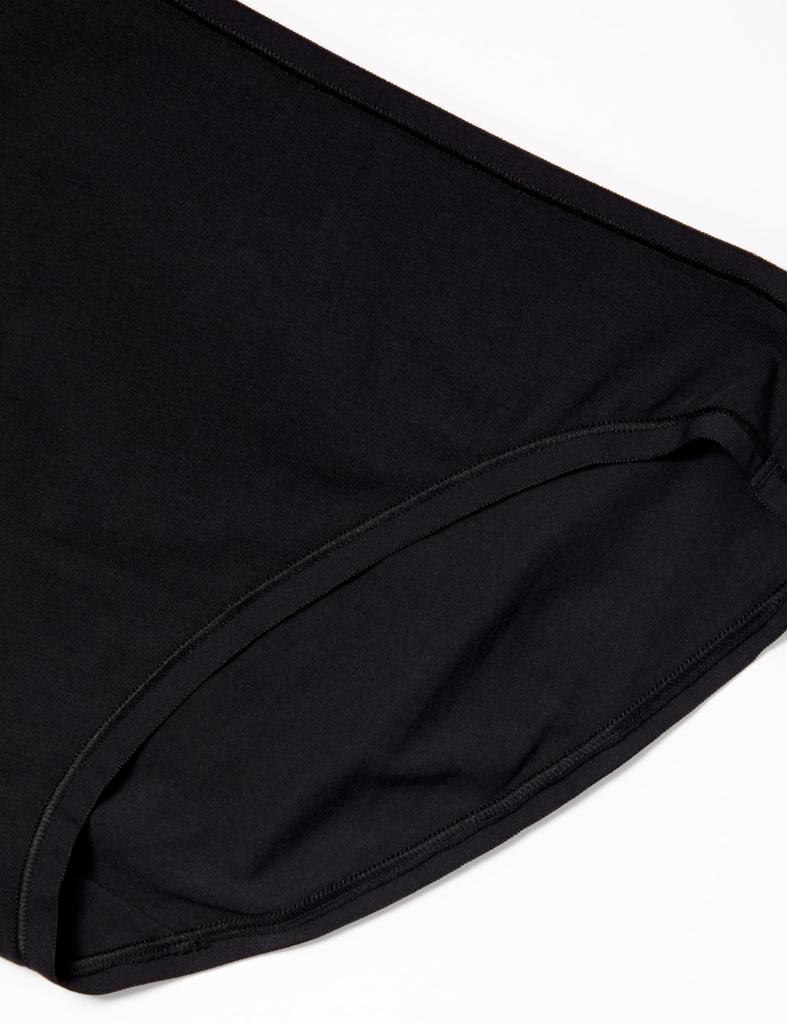 Amazon Essentials Breathable Cotton Size XL 6-Pack High-Cut Panties, Women's, Black,