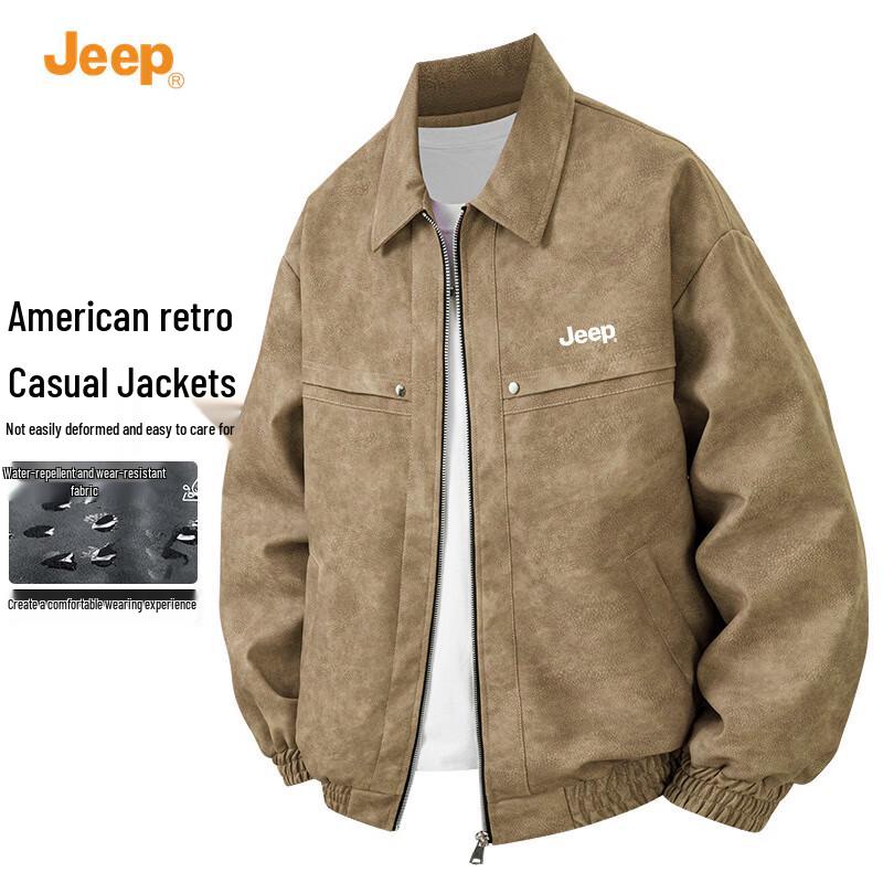 JEEP Men's Faux Leather Jacket