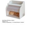 Miniature Cabinet with Breads, Tiny Rolling Shutter Cabinet, Realistic Mini Breads, Pretend Play Toys Furniture for 1/12 Scale Doll Mansion