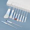 10 gradual change blue loose powder brush eyeshadow brush blush brush smudge brush grooming cover brush eyeliner brush now