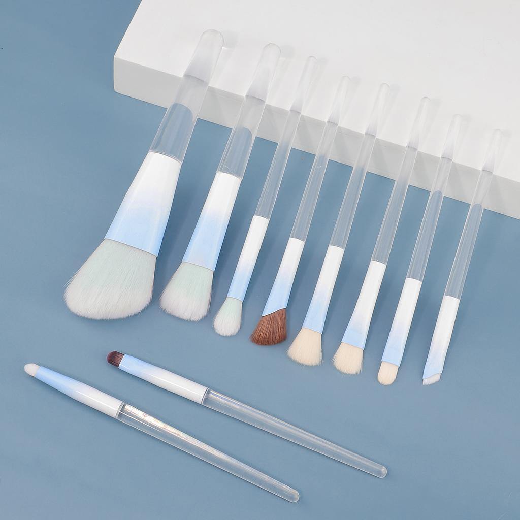 10 gradual change blue loose powder brush eyeshadow brush blush brush smudge brush grooming cover brush eyeliner brush now