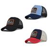 Baseball Fishbone Cap Woven Mark Embroidered Duck Cap Mesh Cap Curved Visor Hat