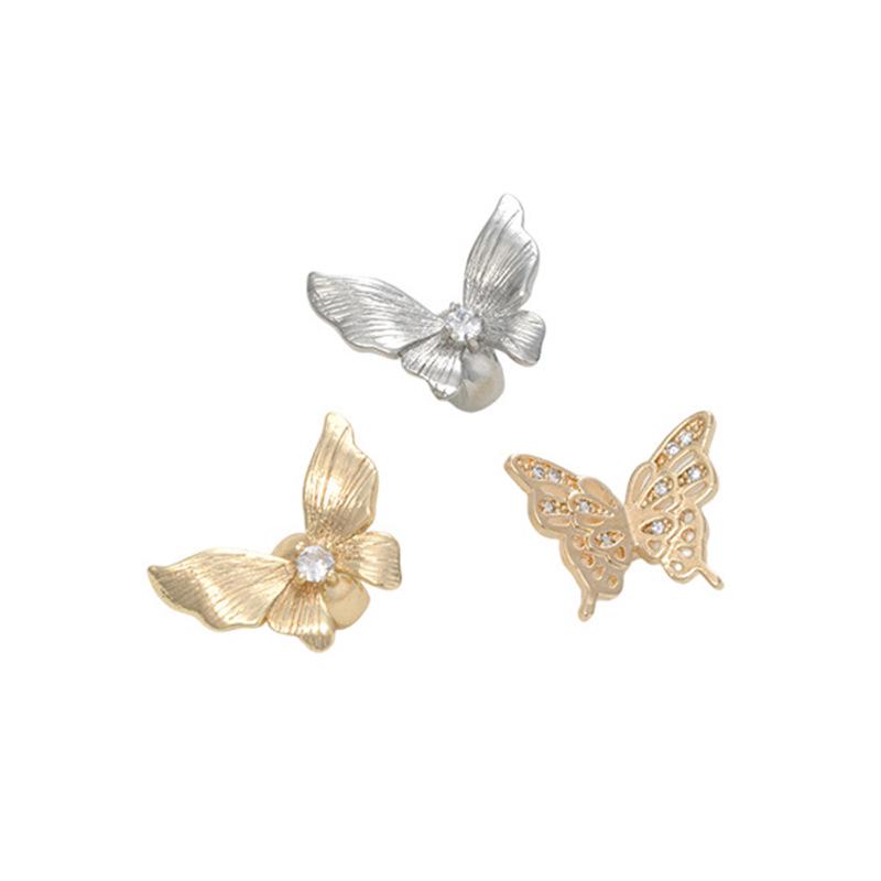 14K Gold-Filled Zircon-Set Band with Butterfly Spacer Beads for DIY Jewelry: Bracelet, Necklace, Pearl Accessories