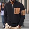 Men's 2025 Autumn/Winter Fleece Hoodie with Stand Collar and Multi-Pockets