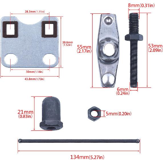 Valve Rocker Arm Push Rod Guide Plate Kit For Honda GX160 GX200 5.5HP 6.5HP Engine Motors 14791-ZE1-010,14410-ZE1-010,14431-ZE1-000,90012-ZE0-010.