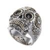 Silver 925 Mexican Skull Ring Size 23 Cross Brass Skeleton Skull Ring [goodvibrations] [778_23svr_2]