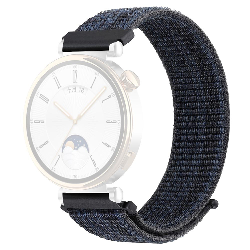 

For Huawei Watch GT 4 41mm/Garmin Venu 3S Nylon Watch Strap 18mm Sports Watchband Black Blue