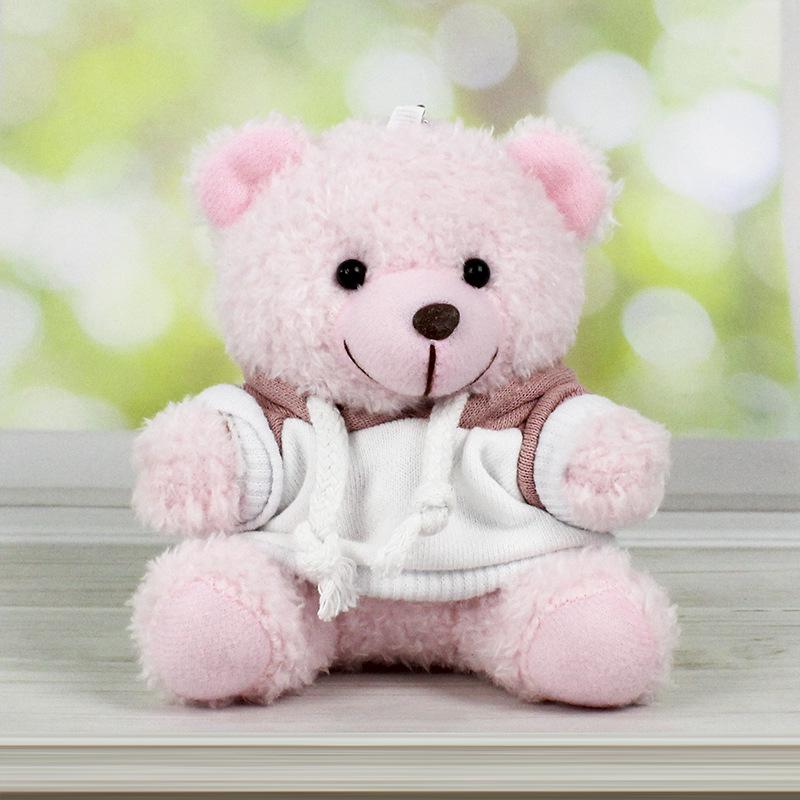 Charming Teddy Bear Keychain Plush Doll - Dressed Up Couple Backpack Ornament Gift