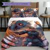3pcs Duvet Cover Set (1*Duvet Cover + 2*Pillowcase, Without Core), How to Train Your Dragon Print Bedding Set, Bedroom Decor, All‑Season, Birthday Gif