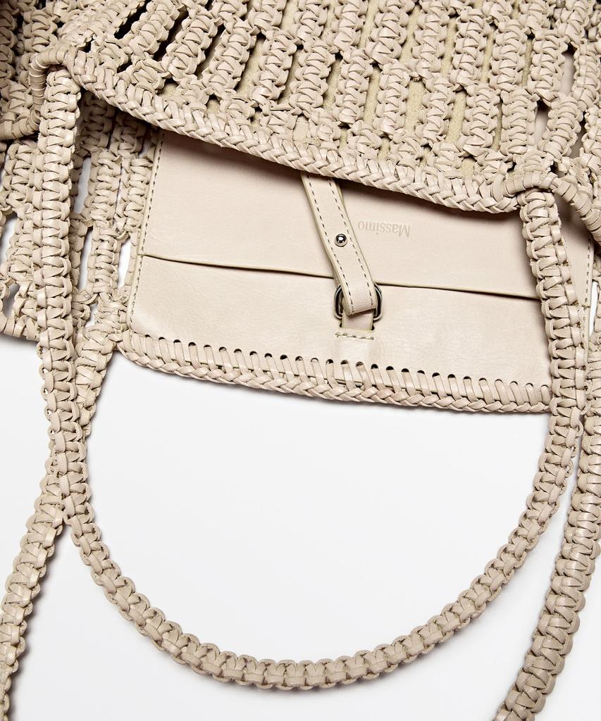 Massimo Dutti Napa Leather Weaving Shopper Bag