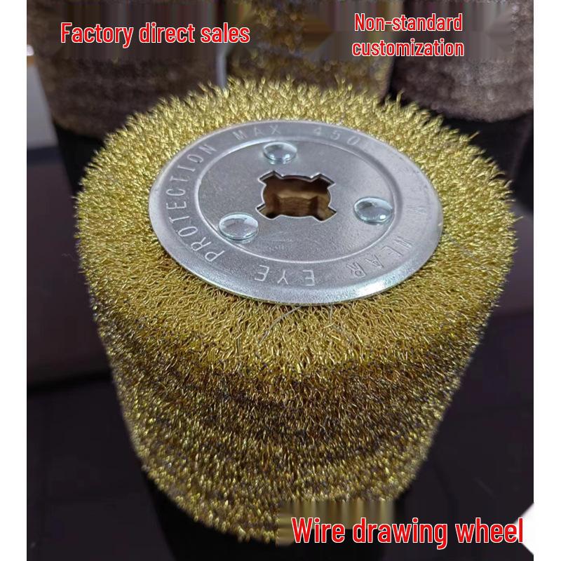 Steel Wire Wheel for Metal Polishing, Rust Removal, and Wood Grain Restoration