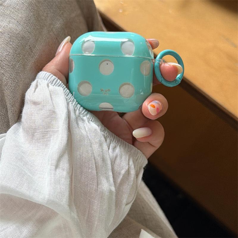Dopamine solid color hollow polka dot for AirPods 1 /pro1 earphone protective case cover two or three generations of new women