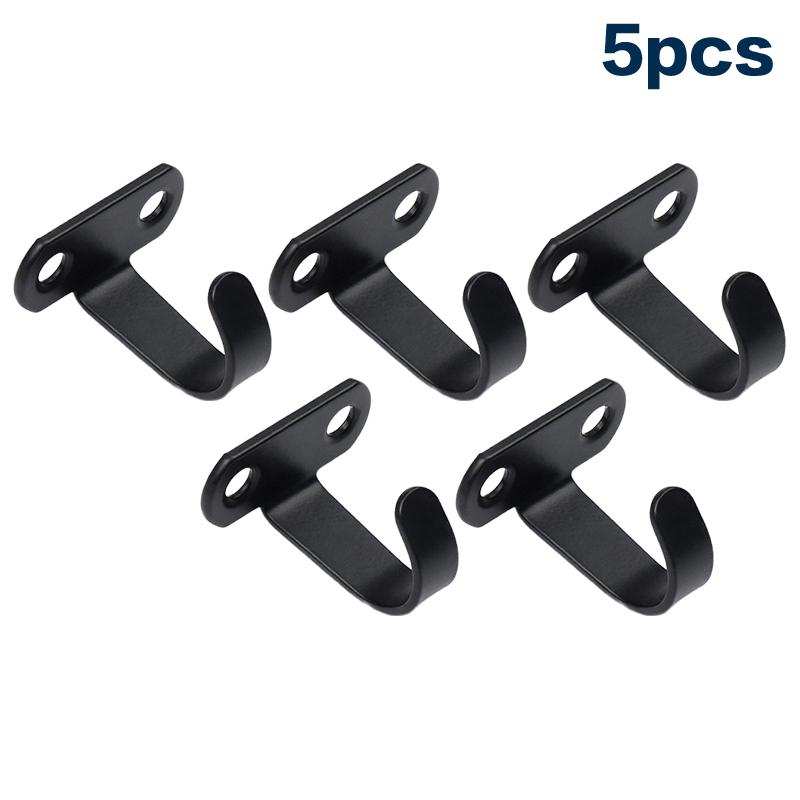 5Pcs Stainless Steel Screw Mounted Ceiling Hooks, Under-Shelf Towel, Heavy Duty Hanger For Bathroom Cabinet Garage