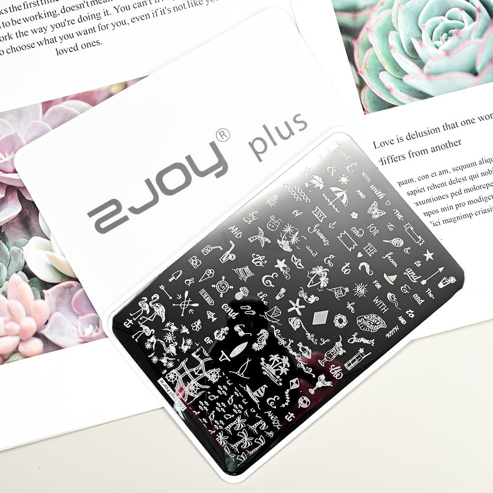 Destičky na ražení nehtů Zimní linky svetru s pruhovaným vzorem Šablony na nehty DIY geometrický kostkovaný design nehtová deska Obrázek Decoratio