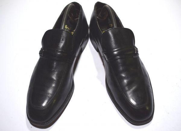 USA 80s-90s Vintage Easy Flex Leather Coin Loafer 10D/27.5 Black(USED)
