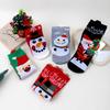 Rote Cartoon Weihnachtsmann Schneemann Socken Damen Herbst- und Wintersocken