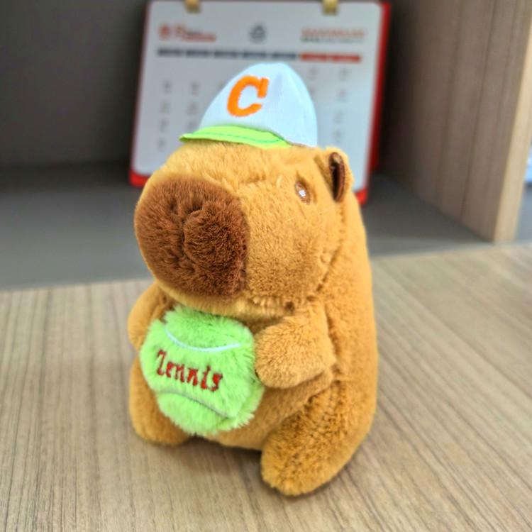 peluches Capybara Plush Keychain Bag Pendant Hanging Decoration Cute Stuffed Doll Toy Desktop Doll Ornament Car Keyring Kid Gift
