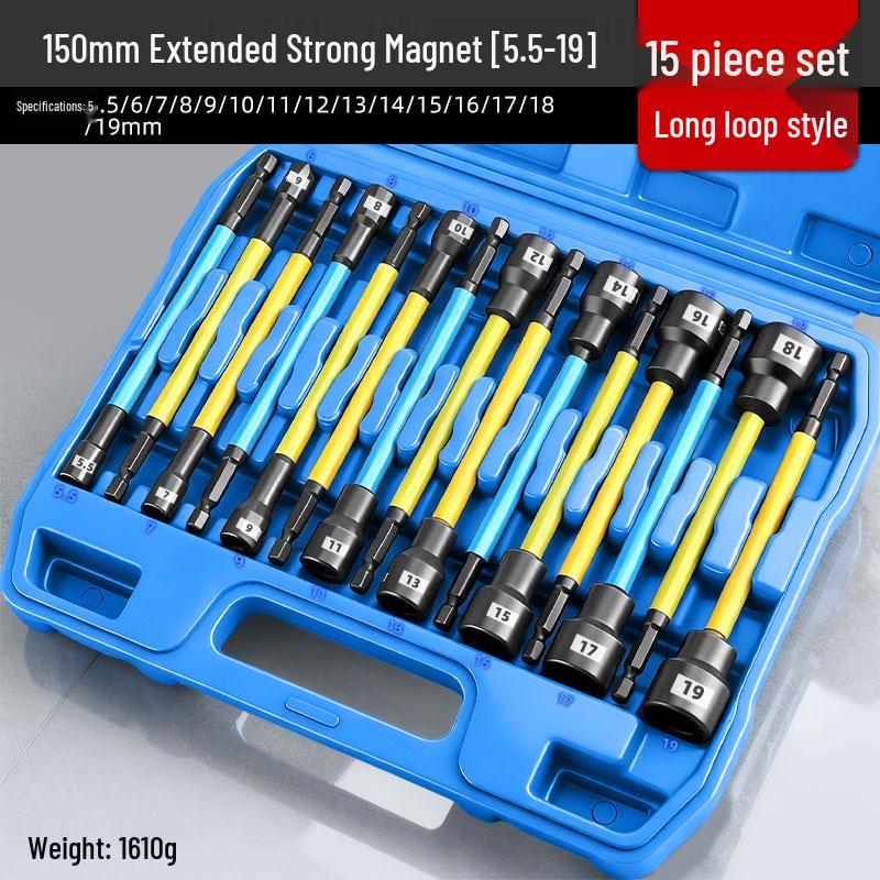 Hexagonal Magnetic Socket Head Self-Tapping Dovetail Screw Adapter for Steel Tile Drill and Air Wrench