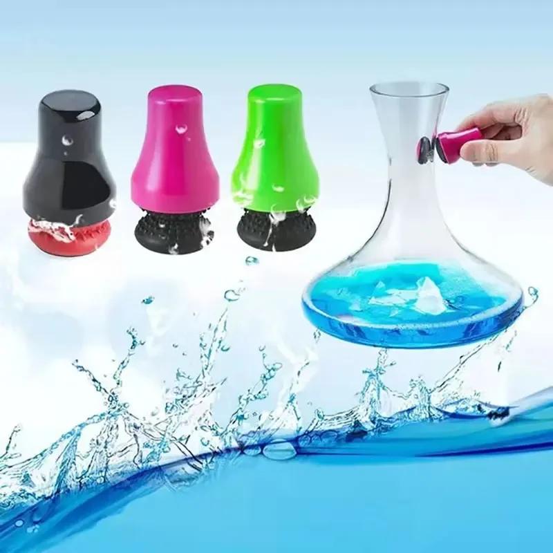 Silikonový magnetický čisticí kartáč Čistič Skvrny na skle Láhev Guma Dlouhý drhák Roh pro Shisha Vodní dýmku Narguile Příslušenství