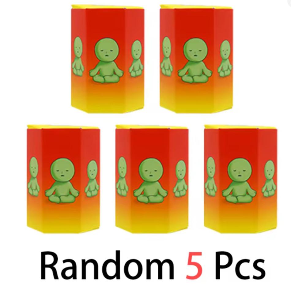 Smiski Yoga-Serie Überraschungsbox – Leuchtend grüne Figur, Kawaii-Nachtlicht, niedliches Sammlerstück, Weihnachtsgeschenk