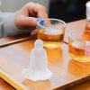 Ancient glazed little monk teapet creative ornament frosted zen glass Tathagata small Buddha statue kung fu tea set tea ceremony