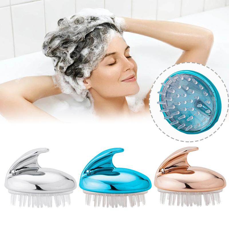 Massage Soft Brush Head Body Scalp Massage Hair Cleaning Shampoo Spa Bath Shower